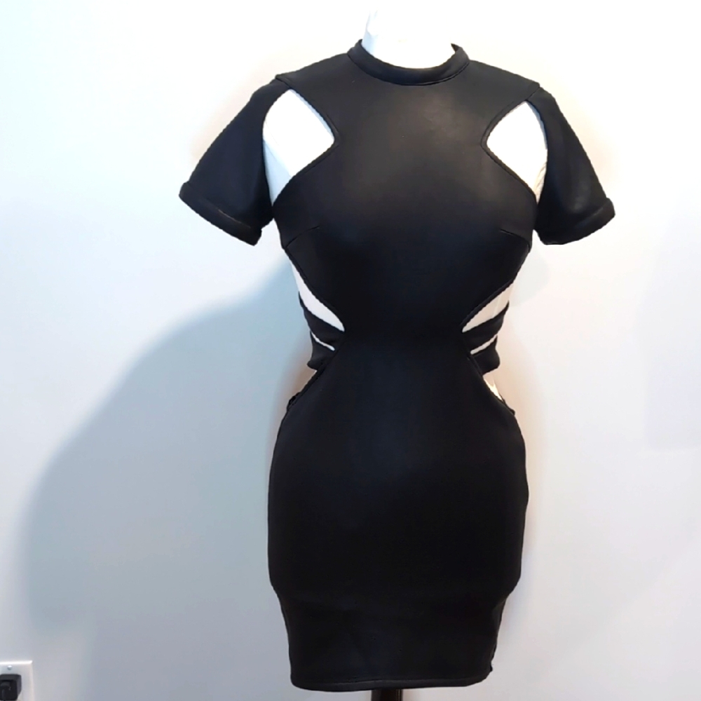 Premonition Sexy Black Bodycon Cut-Out Dress